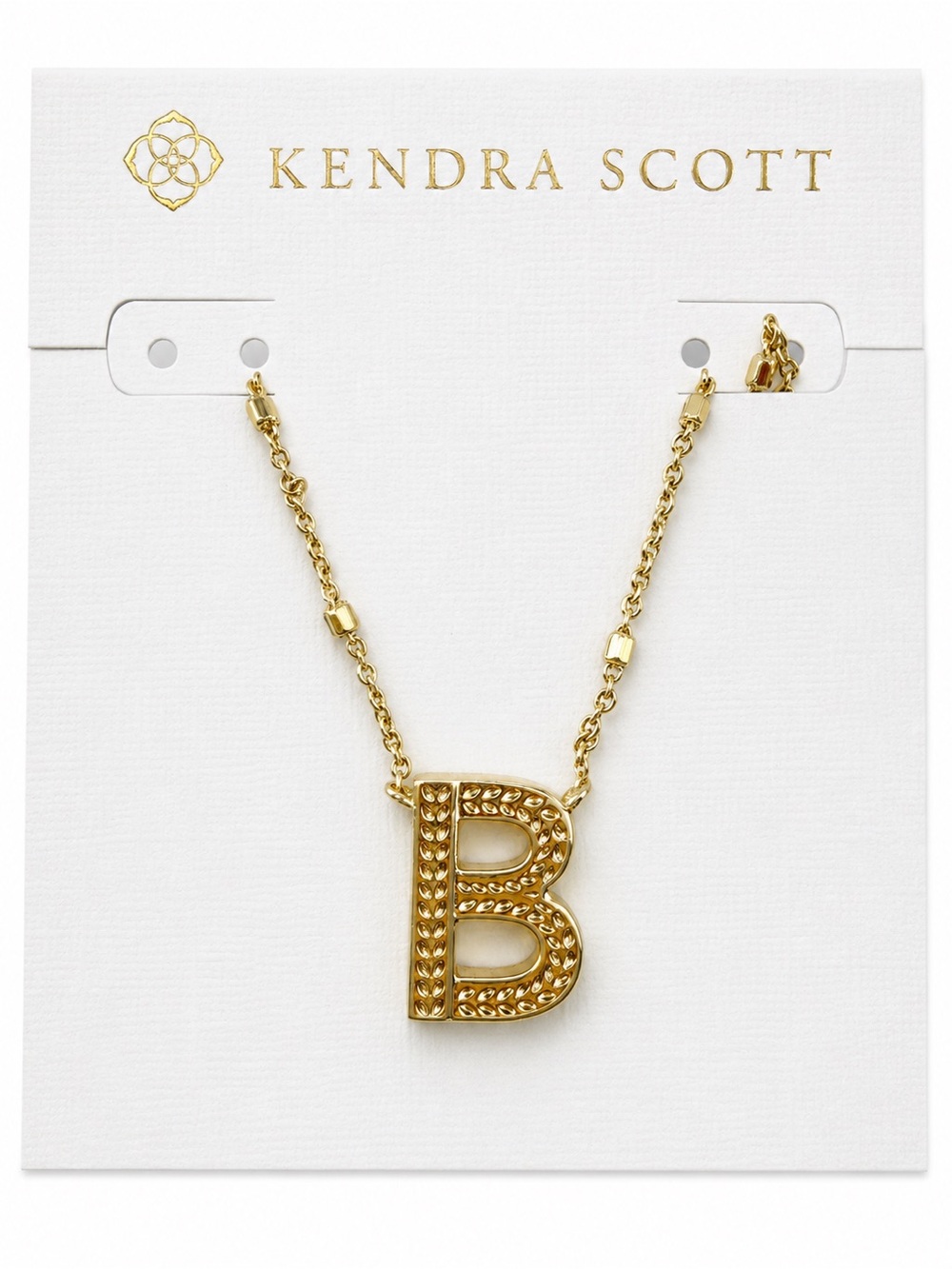 NWT Kendra Scott Letter B
Pendant Necklace in Gold